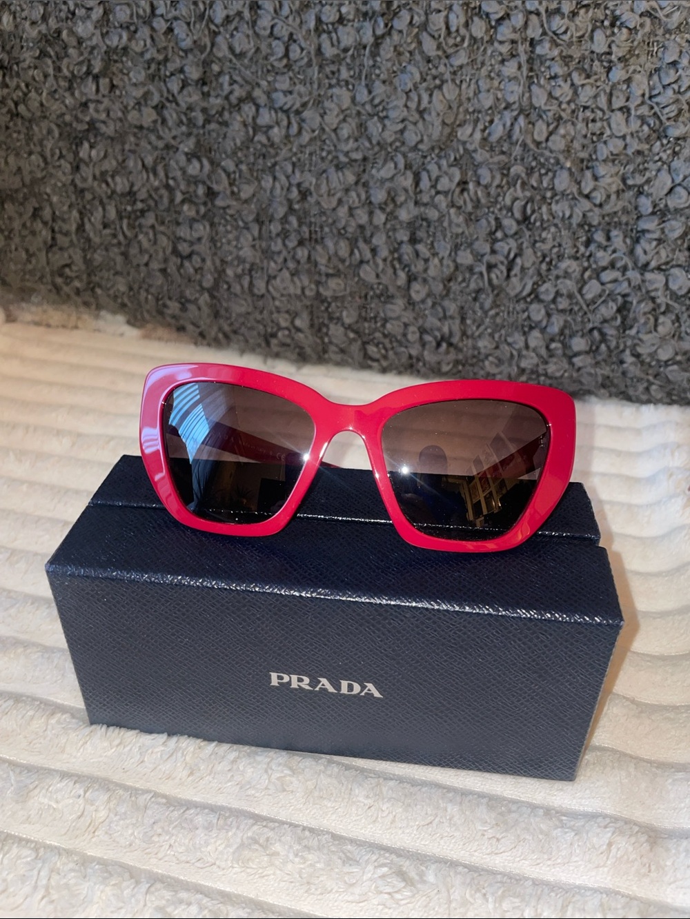 Prada Red Frame Sunglasses